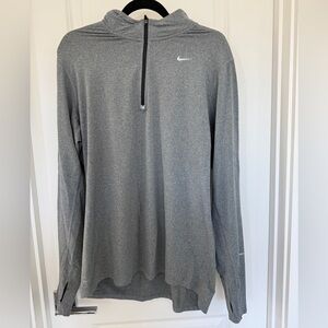Nike Heather Gray Quarter-Zip Pullover